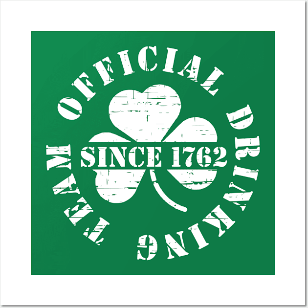 St Patricks Day Official Drinking Team Wall Art by Yule